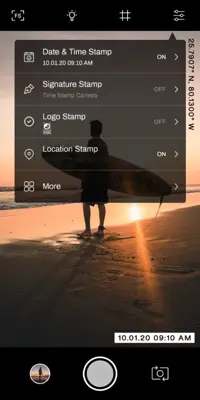 Timestamp camera DateTime location stamp on photo android App screenshot 2